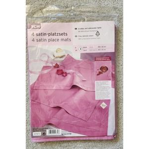 New Satin Pink Placemats Set of 4